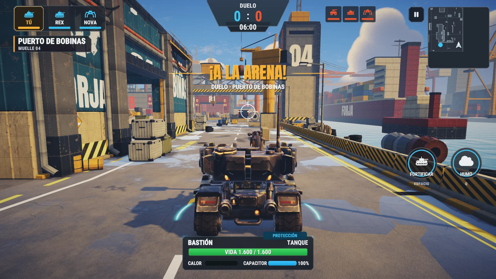 Captura real de FORJA con chasis Tank